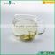 300ml clear empty borosilicate glass cup with handle