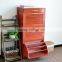 Red Color Solid Wood Shoe Cabinet With 3 Layers