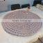 gray color Chunky knitted Circular Rug