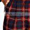 100% Pure Cotton Twin Hip and Back Pockets Baggy Tartan Trousers for Woman