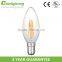 C35 filament candle flame 110v 220v 2700k 3000k 6000k e14 filament led bulb