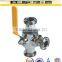 SUS 304 Stainless Steel Sanitary 3 Way Ball Valve For Food Grade Industry