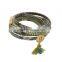 Wholesale Multi Layer Gray Green Snake Leather Bracelet Fashion Charm Tassel Leather Bangle With Magnetic Clasp