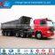Frong lifting U shape 3 axle 6 tipper trailer mining use 8 wheels dumper trailer 45cbm used semi trucks for sale