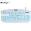 Factory Advanced white LED backlit USB Wired game keyboard