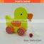 Lovely duck wooden baby toy for children