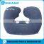 EN71 6NP flocking pvc inflatable neck pillow , U-shape flocking travel pillow