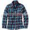 Women's Scotch Plaid Shirt ladies red/ green/black check flannel shirts for Christmas