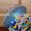 Hand crank carousel music box with light