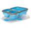 Food grade silicone fold design with spoon portable microwave lunch food box
