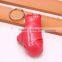 custom logo printing PVC leather Boxing Glove Keychain/Mini boxing glove keyring for promotion