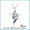 Women wholesale fashion jewelry valentine's gift crystal pendant necklace