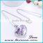 2016 Hot Fashion New Glass Bottom Necklace With Real Flower