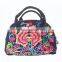 Luckybags new design embroidery handbag women handbags flower hand embroidery flower designs