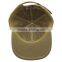 Khaki Color Unisex 6 Panel Fashion Custom Corduroy Cap Snapback with Leather Strap Metal Buckle Closure