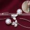 2016 droping pearl hanging pearl earrings with Austria Crystal