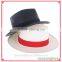 paper straw panama hat with bow/flower,skimmer straw hat for wholesale