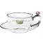 Tea tureen heat-resistant glass tea cup and saucer set in box with Shanghai CHIKAO