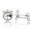 Europe high polishing cufflinks silver metal copper silver cuff link crytsal for men shirts