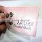 pink colorsynthetic jeans leather label for lady jeans