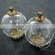 25mm Round Bulb Vial Glass Bottle With 15mm Open Mouth DIY Pendant Charm Supplies 1810293