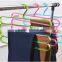 Fashion Colorful 4Layer Plastic Trousers Hanger Towel Hanger Clothes Hanger