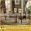 rose golden stainless steel dining table with crystal decoration