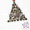 14K White Gold Plated Metal Xmas Tree Ornament with Crystals from Swarovski