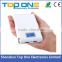 2016 Listed top brand 12000mah power bank with led display external battery for iphone samsung phones charger