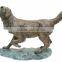 High quality lif size animal dog sculpture golden retriever bronze statues