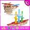 Wholesale cheap 150 pcs educational wooden nesting blocks for baby W13D153