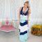 Chevron Print Matching Mommy And Me Maxi Cotton Dress