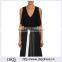 Customized Wholesale Lady's Apparel Fashion Design Crepe Open-shoulder Top(DQM021T)