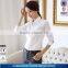 2015 hot sell new custom plain white lady shirts white formal shirts for ladies