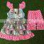 Children's Remake Outfit Pink Stars Clothing Kids Ruffle Summer Clothes Sets Boutique Clothing