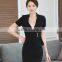 Women summer two pieces short sleeve blazer and skirt set women office business suit