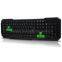 Factory price USB computer standard Keyboard with Green game keys
