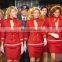Fashion Colorful Air Hostess Flight Attendant Corporate Suits Stewardess Uniform Fabric