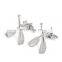 Novelty cufflinks two sliver spade cross design