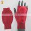 Wholesale Winter Fingerless Adults Knitted Mittens with Fur Ball