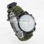 16 in1 Camping Survival Paracord Braided Watch Outdoor Climbing Multi-Functional Escape Watch