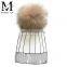 Top Quality Large and Fluffy Large Pompoms / Real Racoon Fur Pompoms