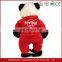 YK Custom Cute Stuffed Panda Red Plush Panda Toy