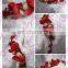 Aidocrystal Sex Red wedding hair accessories bridesmaid bridal hair pins blush silk flower hair accessory