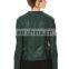 women slim fit leather jacket, fashion leather jacket europe