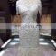 Heavy beaded royal luxurious heavy beaded Cathedral train new western wedding dress bridal gown wholesale