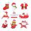 Dropshipping 10 PCS Christmas Red Nonwoven Small Pendant Christmas Tree Hanging Decorations