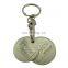 Custom Metal Plated Coin Holder Keyring Trolley Token