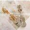 Made in China Cute Silver/Gold Plated Rhinestone Guitar Brooch For Women