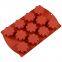 Free Sample Food Grade Heat resistant Nontoxic Silicone Cake Mold Baking Mousse Pudding Mold Tool 11holes Flower shape